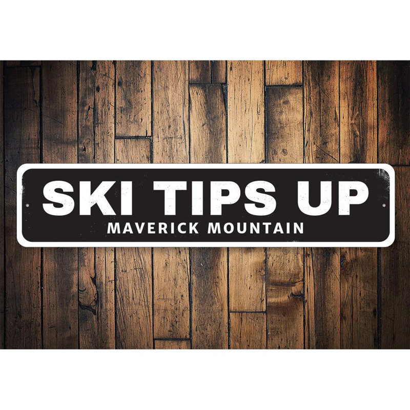 Panneau de ski en aluminium, H 4 po x l 18 po x P 0,04 po