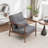 Rayn Solid Wood Upholstered Armchair-1500858711