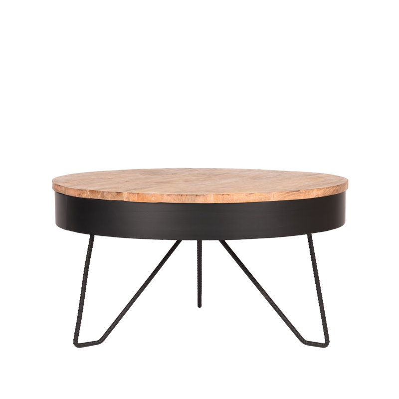 Greenberg Three Leg Coffee Table, Black, H43 x L80 x W80cm