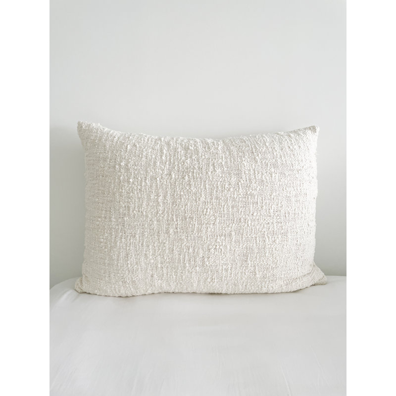 Cozy Lumbar Pillow Cover, Beige, Down Alternative, 20" H x 54" W
