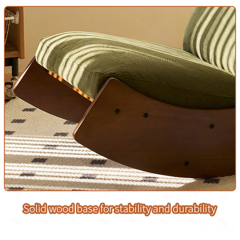 Chaise berçante confortable, fauteuil oscillant rembourré de haute qualité, structure en bois massif, parfaite pour une chaise d'appoint