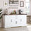 Armoire de rangement avec porte de grange 63 po avec 2 tiroirs et support de porte 63 po