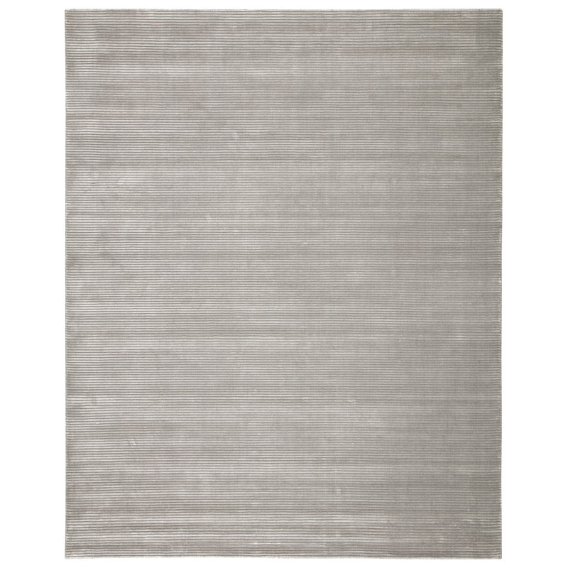 Tapis gris fait à la main Nico, Rectangle de 10 pi x 14 pi