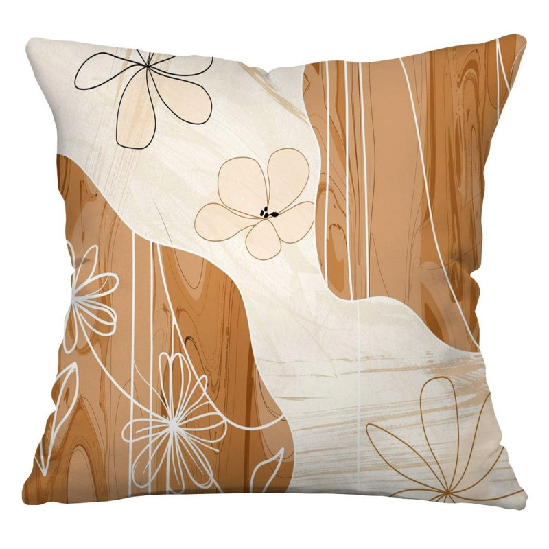 Coussin décoratif réversible en mélange de coton Botanical Cool, H 26 po x l 26 po