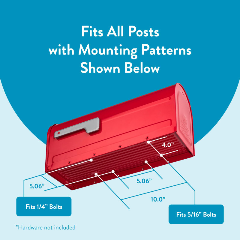 Mailbox, Medium, Red