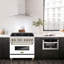 ZLINE Autograph 36 po. Cuisinière à double carburant en acier satiné avec accents-243424014
