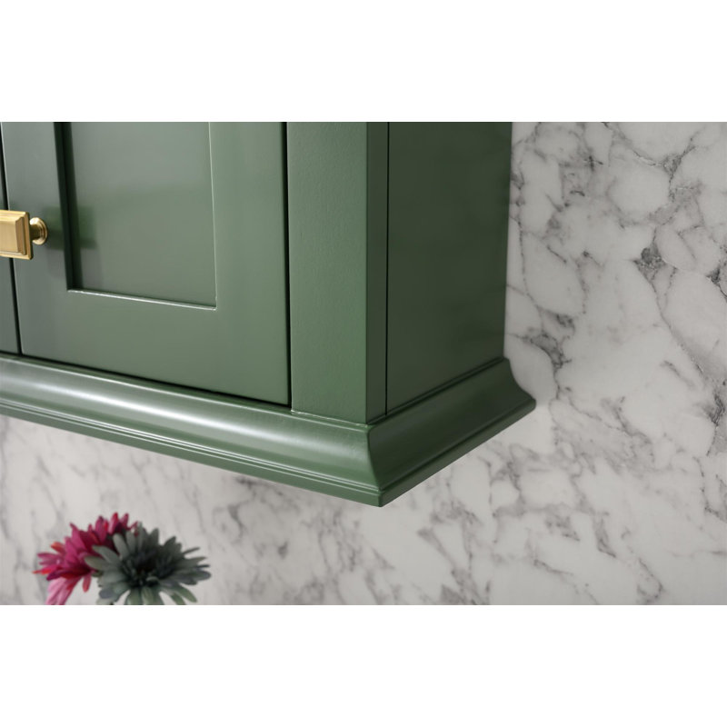 Armoire de salle de bain murale l 24 po x H 33 po x P 8 po Ogawa, Vert Vogue