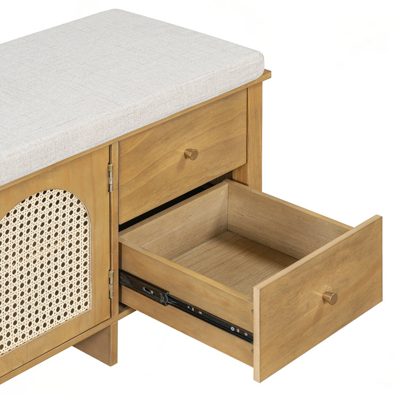 Banc de rangement Vintage, Naturel