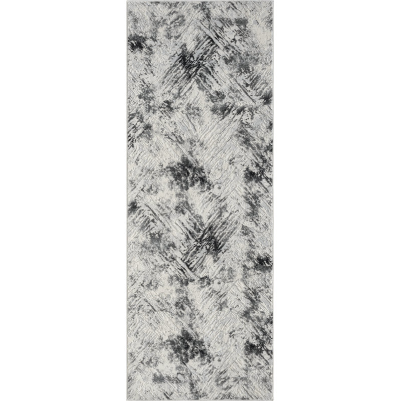 Siegulf Abstract Indoor Rug, Runner 2'7" x 7'2"