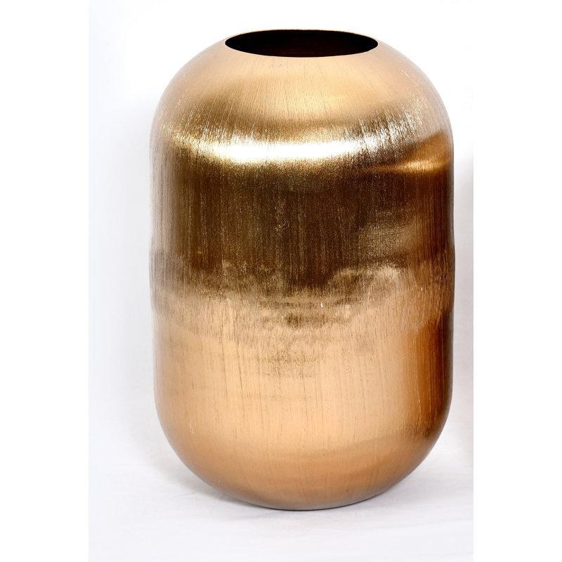 Aluminum Decorative Bottle, 15" H x 9.25" W x 9.25" D