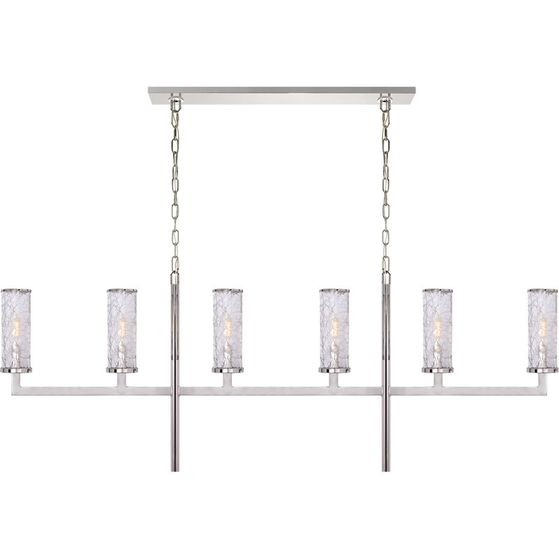 Kelly Wearstler Liaison Large Linear Chandelier, Polished Nickel