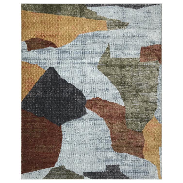Colondro Blue Multicolor Modern Indoor Rug
