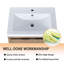 Meuble-lavabo mural simple 23,66 po avec plateau en résine Rabbie-88116755