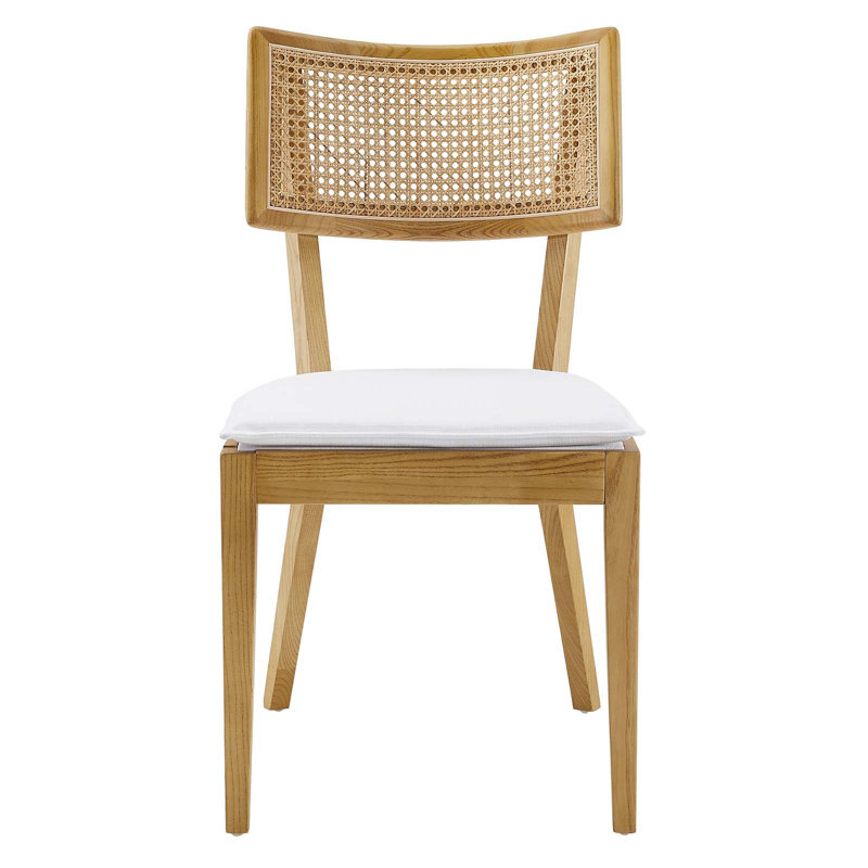 Modway Caledonia Dining Chair, White/Natural