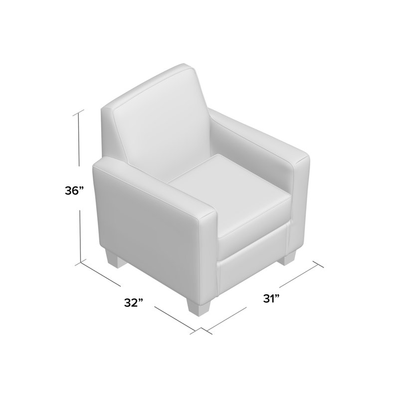 Upholstered Armchair, Jitterbug Picante Performance Basketweave