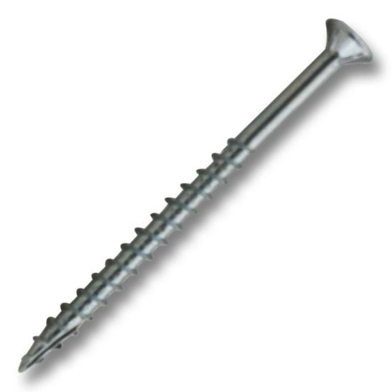 #8 x 2-1/2 in. Zinc Square Drive Flat-Head Coarse Thread with Nibs Self-Tapping