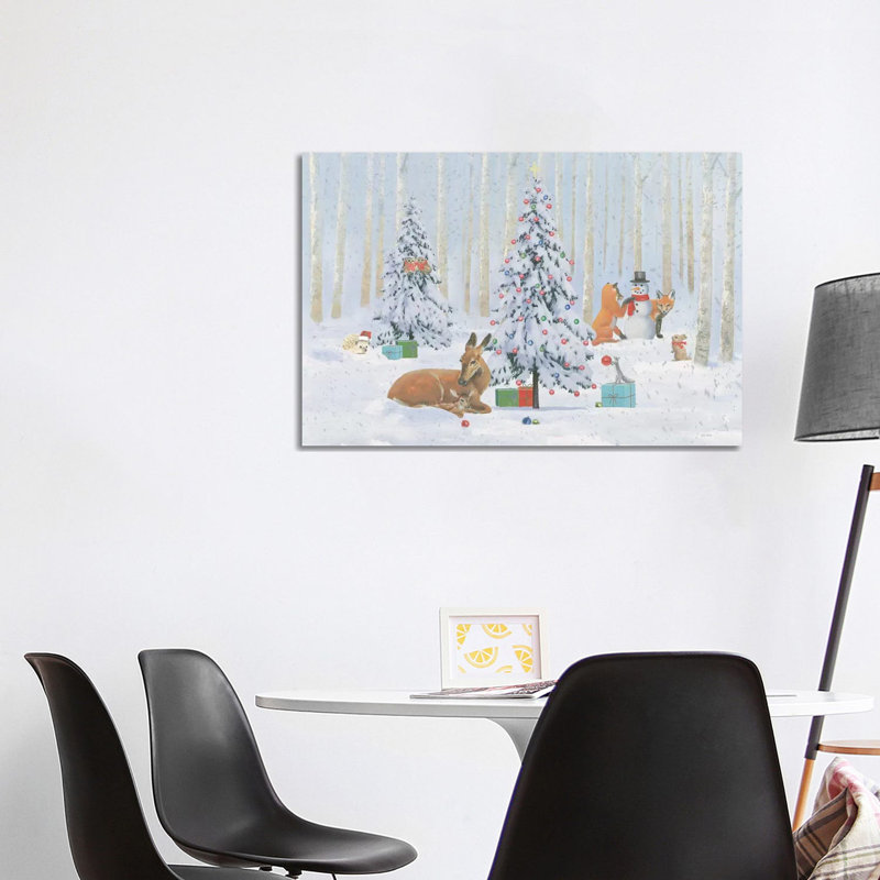 Christmas Critters Bright I by Emily Adams - Wrapped Canvas Painting, 101.6 cm H x 66.04 cm W x 1.91 cm D