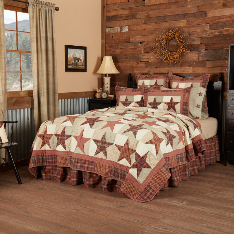Courtepointe réversible en coton standard Abilene Star, Courtepointe simple