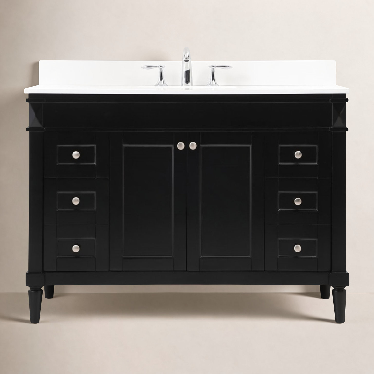 Readington 48'' Single Bathroom Vanity, Black