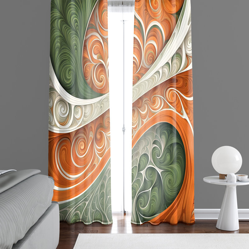 Paire de rideaux semi-transparents Elenoa, L 40 po x L 61 po