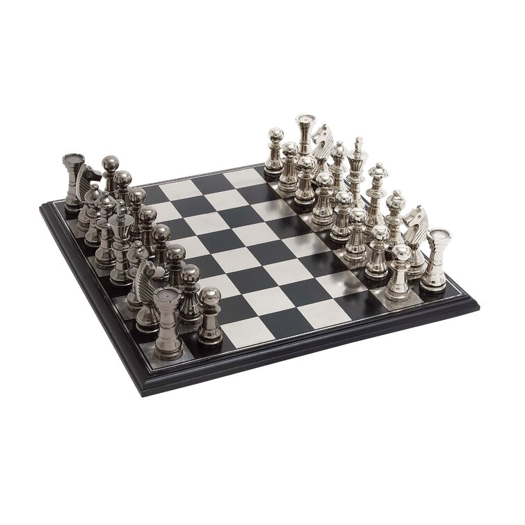 Designer Chess Set - Luxurious and Modern Acrylic Chess Set, 14 x 14,  King Measures 4, Modern Tabletop Game, Coffee Table Decor