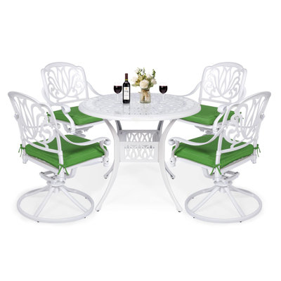 4 - Person Patio Dining Set with Round Table , Cushions Included