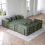 Canapé-lit convertible 78,7 po avec coussin cylindrique, canapé-lit pliant en chenille, canapé-lit pliant avec poche latérale, canapé-lit de plancher, 2 pièces-312156370
