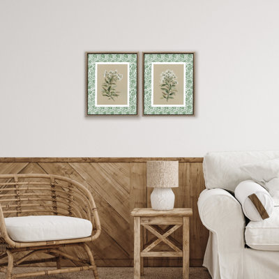 Ensemble de 2 cadres flottants Green Botanical