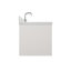   Ensemble de meuble-lavabo mural ovale simple de 54 po avec comptoir à quartz blanc Carrara de Enscho-719555731-719555733