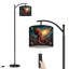 Lampe sur pied à arc avec abat-jour réglable Cosmic Octopus Space Planets Nebula galaxie Lampe sur pied 3 températures de couleur à intensité variable avec poteau pour la chambre à coucher
