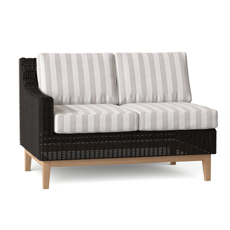 Frances Outdoor 2 - Seat Loveseat, Ash, Frances Black