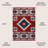 Herdis Medallion Southwestern Red/Navy/Cream Rug-2049596738