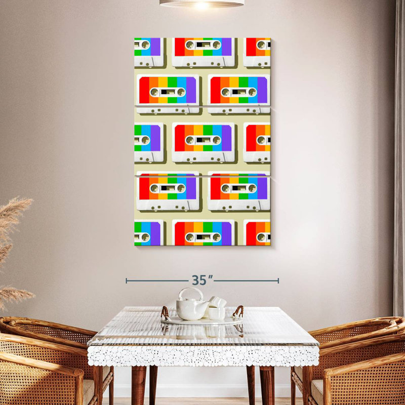 Abarca Rainbow Mixtapes, 50" H x 32" W
