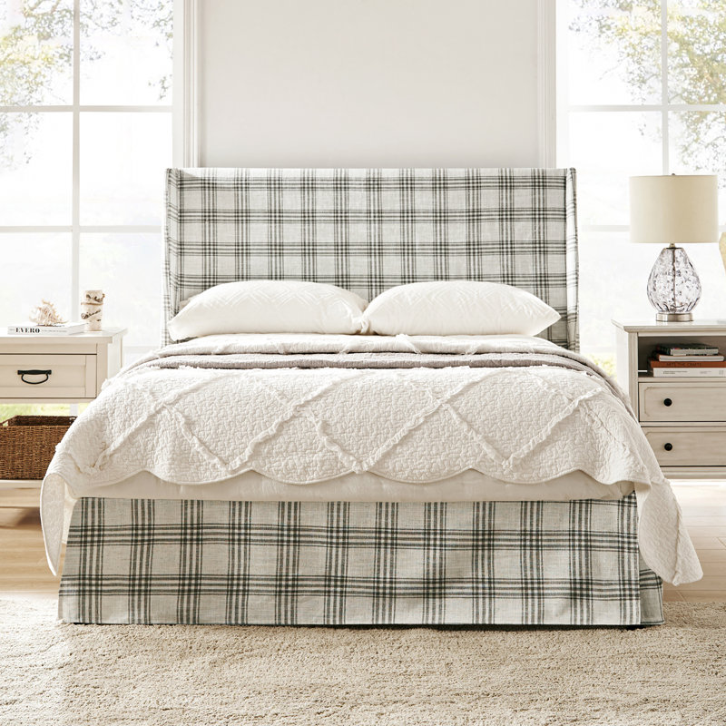 Carlyon Upholstered Platform Bed with Washable Slipcover and Under-bed Storage, Queen, Pattern FLORAL