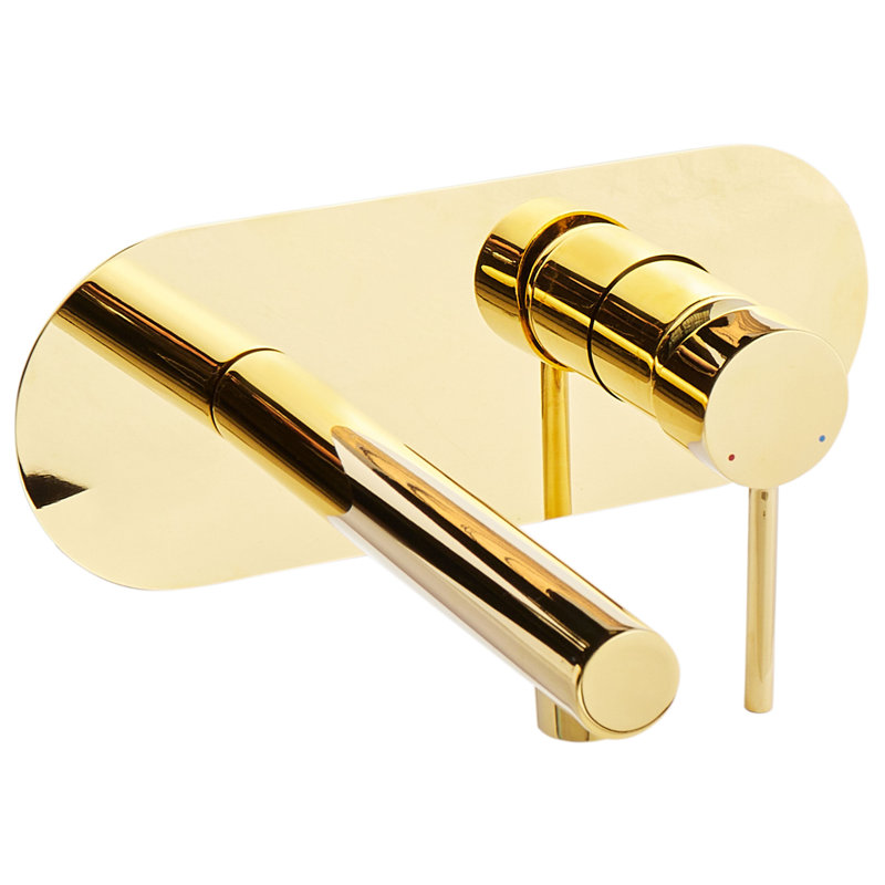 Wall Mounted Basin Mixer Tap CLAVIJO, Gold