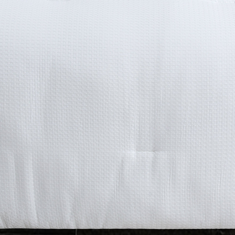 Ensemble d'édredon Cassidy Waffle Weave, Édredon pour lit simple + 1 taie décorative stan, Blanc