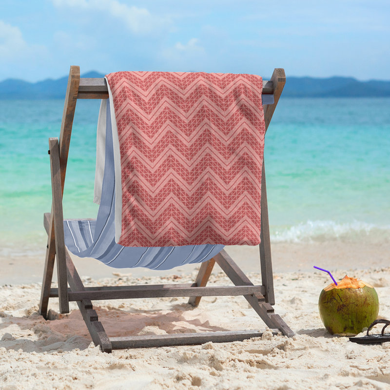 Serviette de plage Stephenie, Rouge / rouge clair