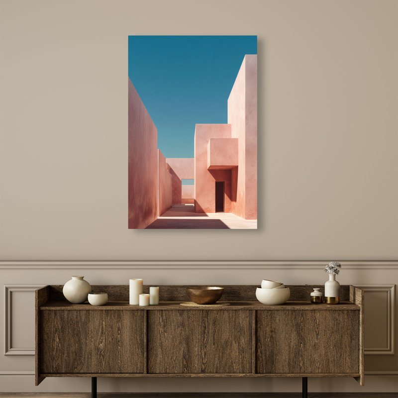 Structured Pink II Print by Oliver Gal, 15"H x 10"W, Gallery Wrapped