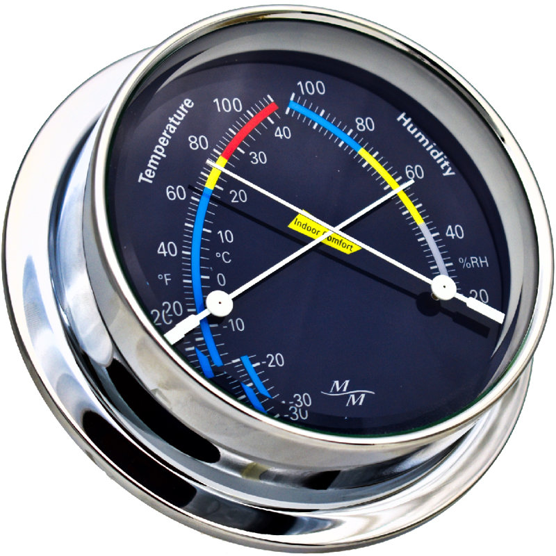 5.75'' Wireless Outdoor Thermometer, Chrome