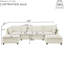 Canapé modulaire Comfy Cloud Couch 4 places avec 2 repose-pieds, canapé-lit en chenille et siège profond avec coussins décoratifs pour le salon-1105902525-1105902524