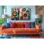 Cercle harmonies, art contemporain abstrait à pois colorés, impressions sur toile, livraison rapide-918003790