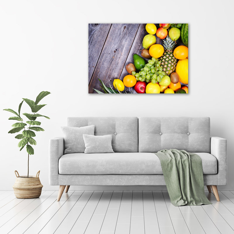Fruit On Wood - Wrapped Canvas Print