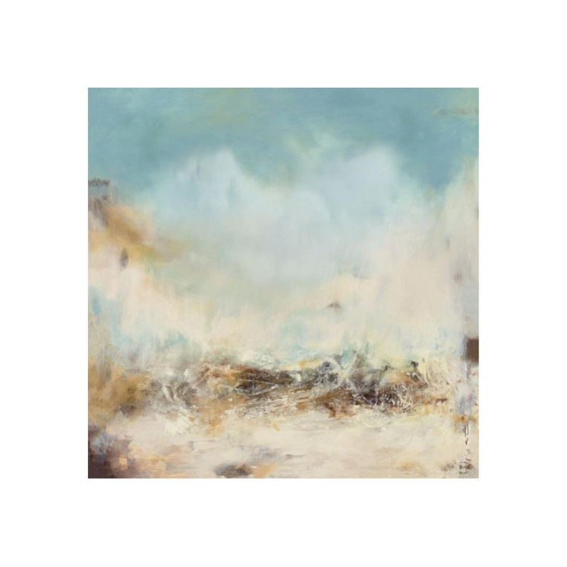 Feu bleu clair par Samuel Kane - impression, H 47 po x l 47 po x P 1,5 po, Couche de verre
