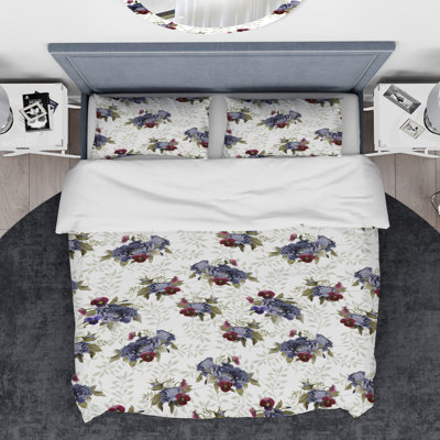 Farmhouse / Country Polyester Floral Duvet Cover