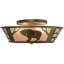 Rustic Lodge 4 - Light Semi Flush Mount