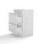 Meuble-lavabo autoportant à 2 tiroirs, armoire de salle de bain à 2 tiroirs 24 po, système de fermeture en douceur, conception sans poignée, blanc brillant seulement