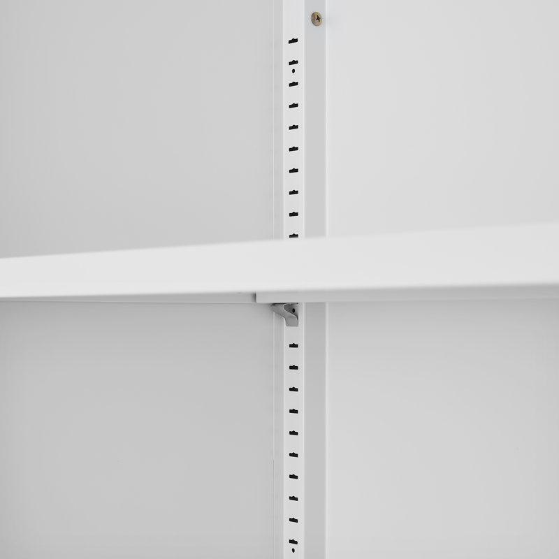 Armoire de rangement moderne avec tablettes réglables, Blanc