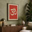 Om in Red Minimalist - Wrapped Canvas-406026747-406026748