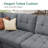 Cottone U-shaped Sleeper Sectional Pull Out Sofa Bed With Storage Chaise-1809983502