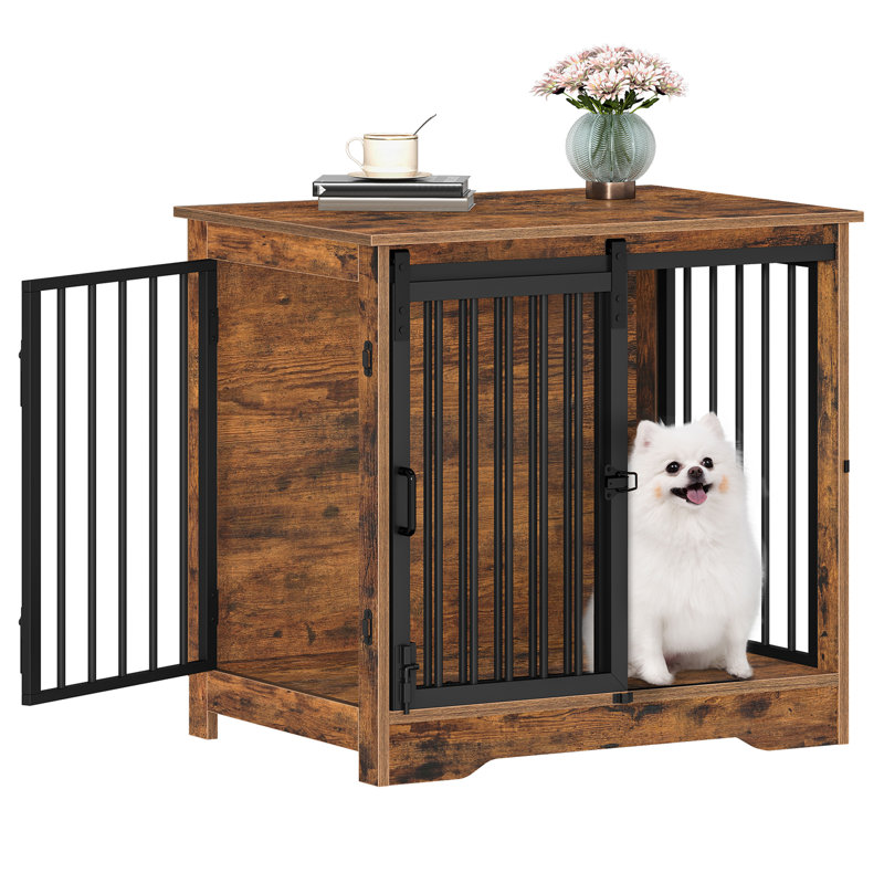 Cage pour chien Dawyne, Brun rustique, H 25,4 po x l 27,2 po x P 19,3 po